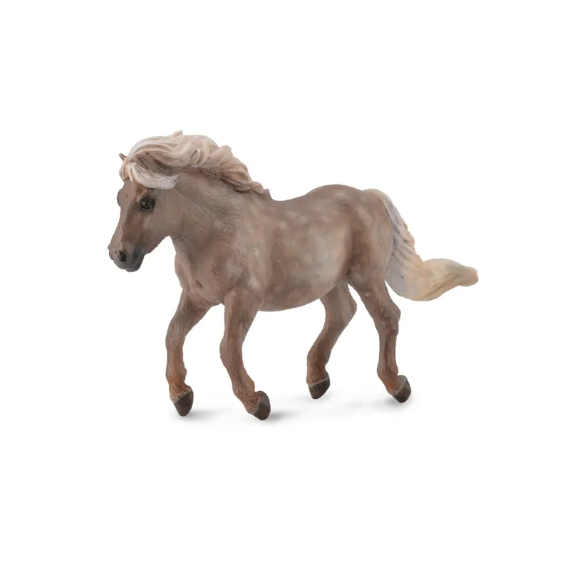 Poney Shetland CollectA 88606 silver dapple - Figurine réaliste collection équestre