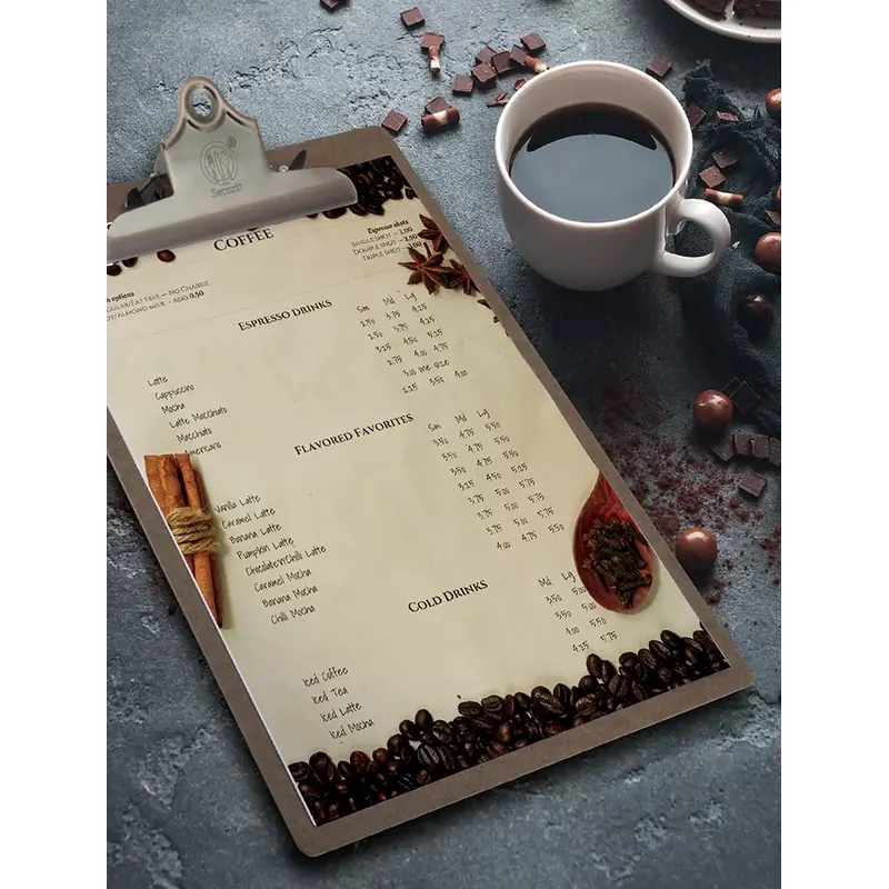 Porte-menu façon porte-bloc (lot de 10)