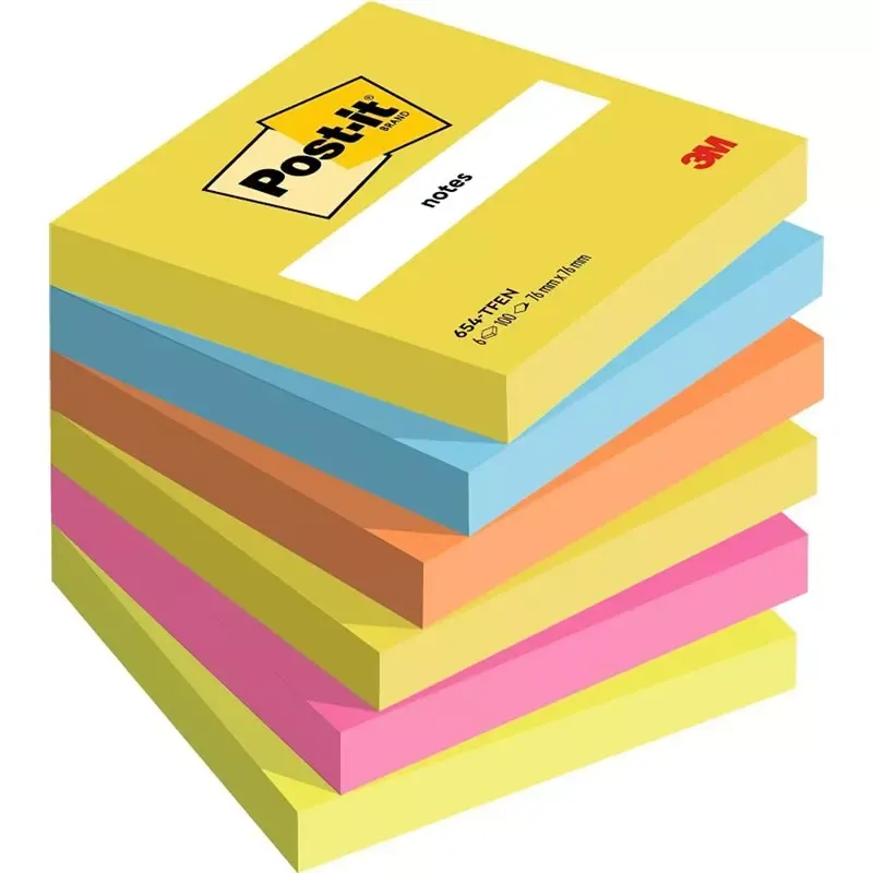 Post-it Bloc-note adhésif - 76 x 76 mm -  Energetic Collection