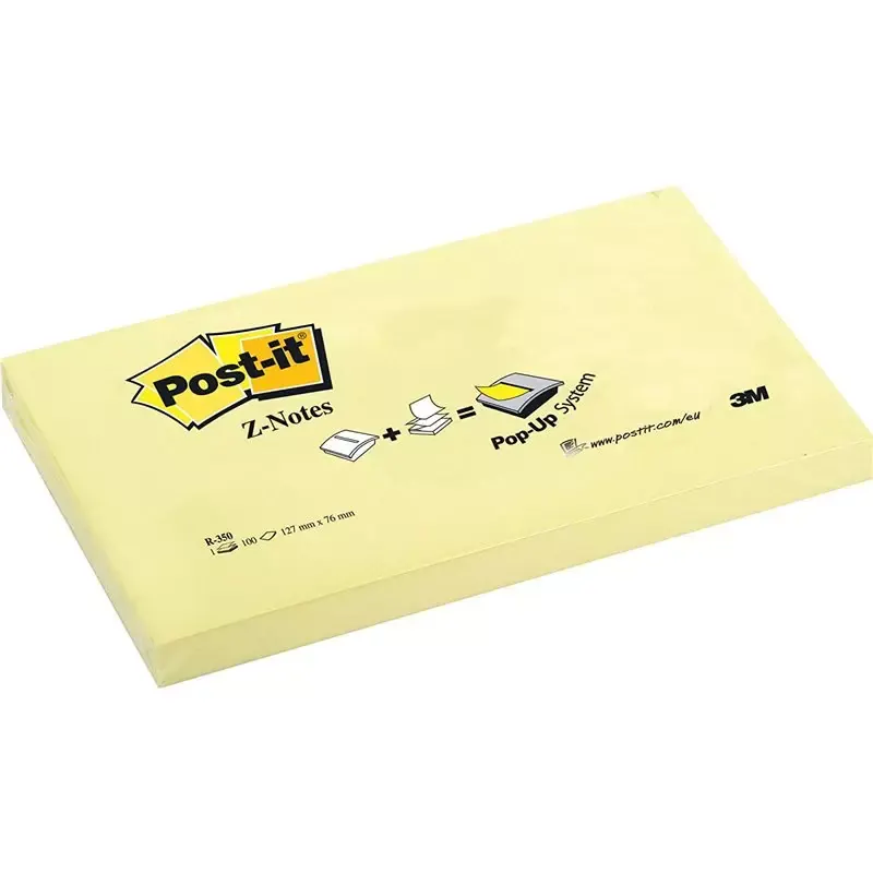 Post-it Super Sticky Z-Notes - 76 x 127 mm - 1 bloc - jaune