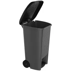 Poubelle, 100 litres, plastique recyclé, anthracite