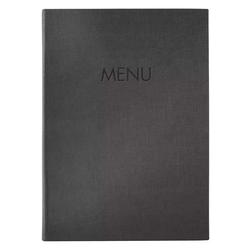 Protège-menu au format A4 à couverture polyuréthane anthracite