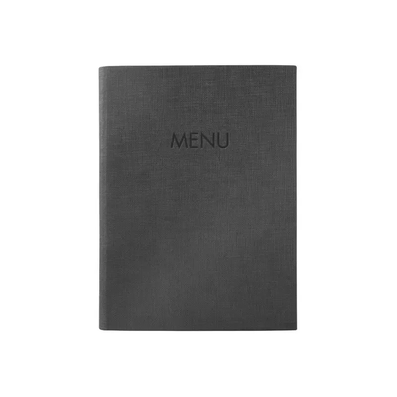 Protège-menu pro au format A5 couverture polyuréthane anthracite