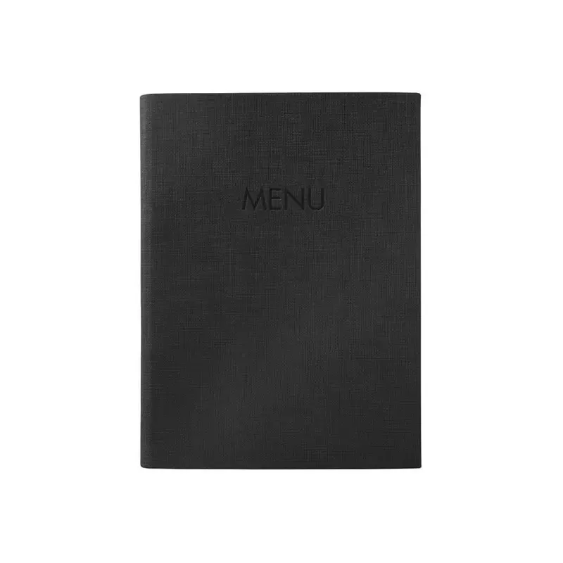 Protège-menu pro au format A5 couverture polyuréthane noir