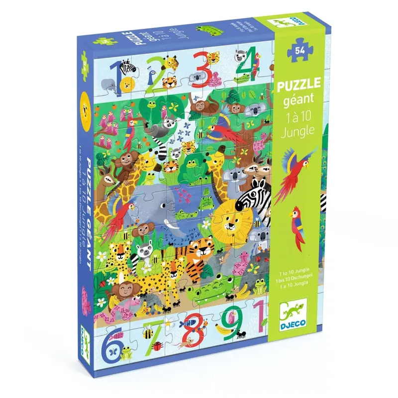 Puzzle 1 à 10 Jungle - 54 pièces