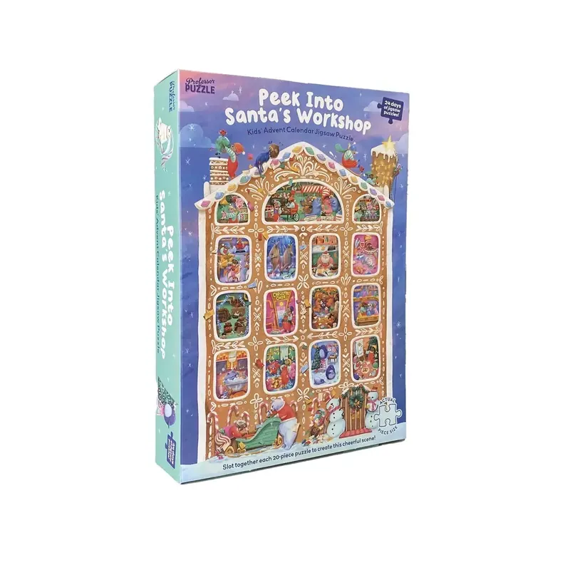 Puzzle Calendrier de l'Avent - Peek Into Santa's Workshop - 24 x 20 pièces