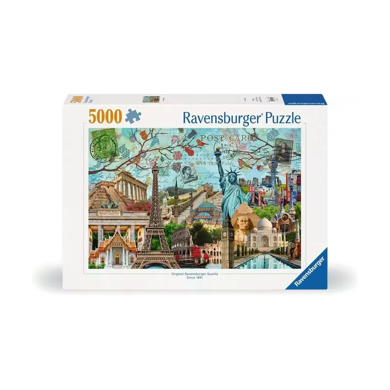 Puzzle Carte Postale des Monuments - 5000 pièces