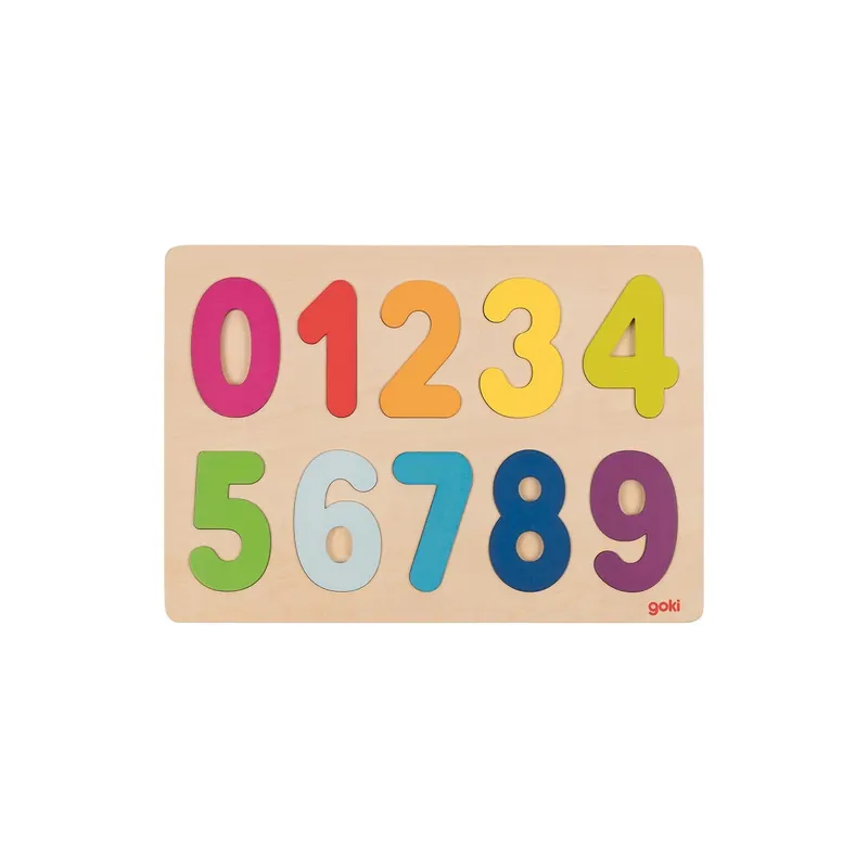 Puzzle des chiffres 0 à 9 - Jouet en bois GOKI