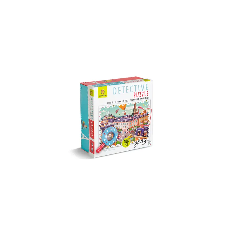 Puzzle Détective Ludattica "En Ville" - Jeu d'Observation avec Loupe