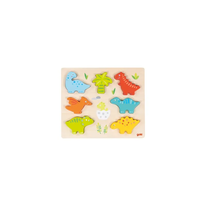 Puzzle Dinosaures 2-en-1 Goki - Figurines qui tiennent debout