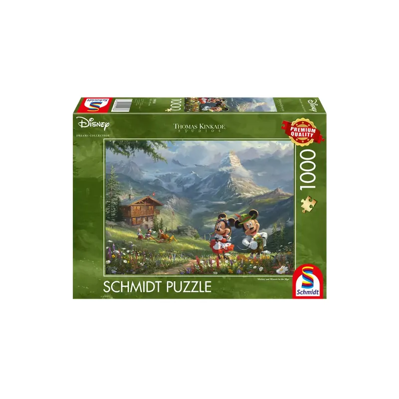 Puzzle Disney Mickey et Minnie dans les Alpes - 1000 pièces