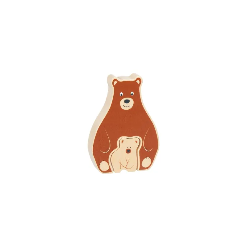 Puzzle en bois pour bébé, ours - Goki Evolution