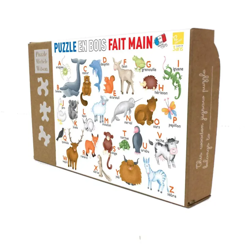Puzzle L'Alphabet des Animaux - 12 pièces