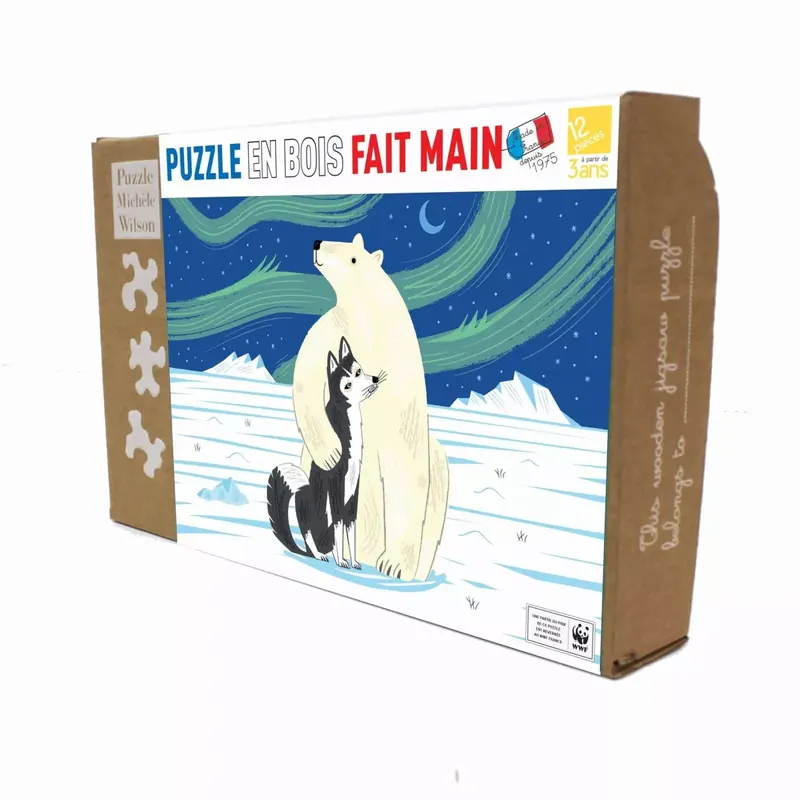 Puzzle L'Ours et le Husky - 12 pièces