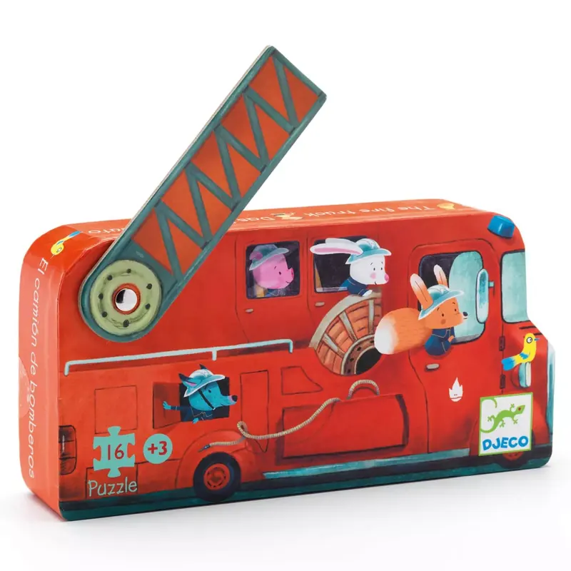 Puzzle Le Camion de Pompier - 16 pièces
