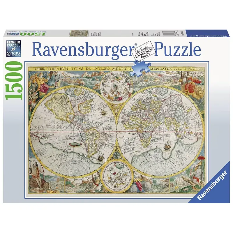 Puzzle Mappemonde 1594 - 1500 pièces