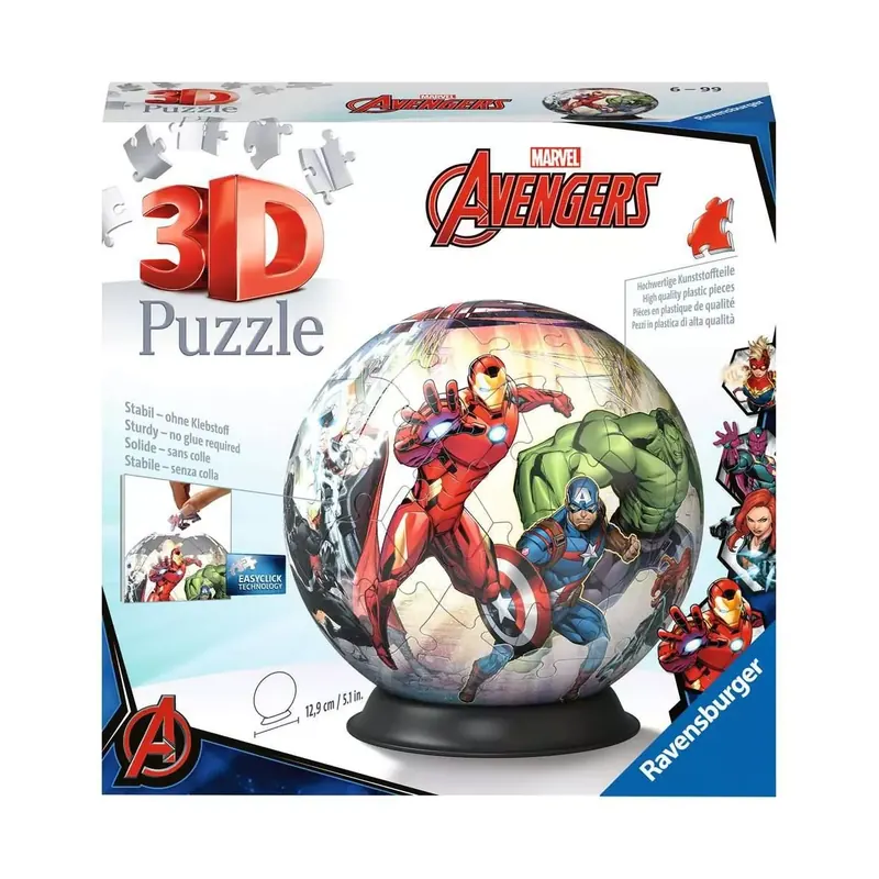 Puzzle Marvel Avengers 3D Ball - 72 pièces