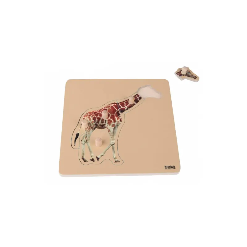 Puzzle Montessori pour Tout-Petits : La Girafe