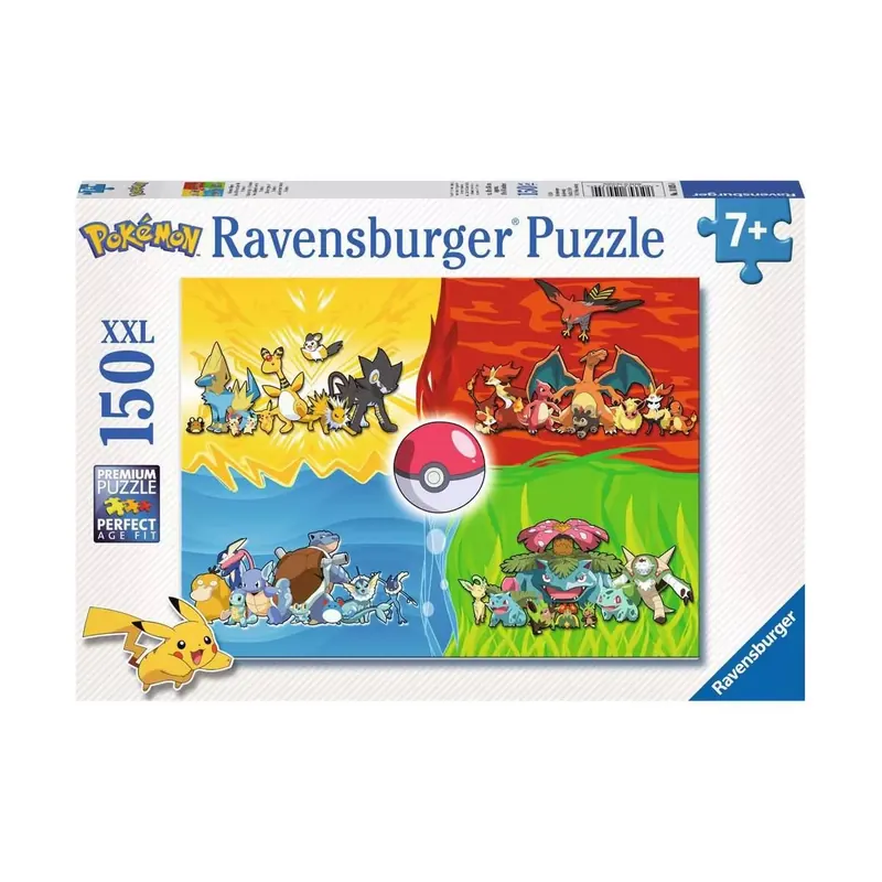 Puzzle Pokémon : Les Différents Types de Pokémon - 150 pièces XXL