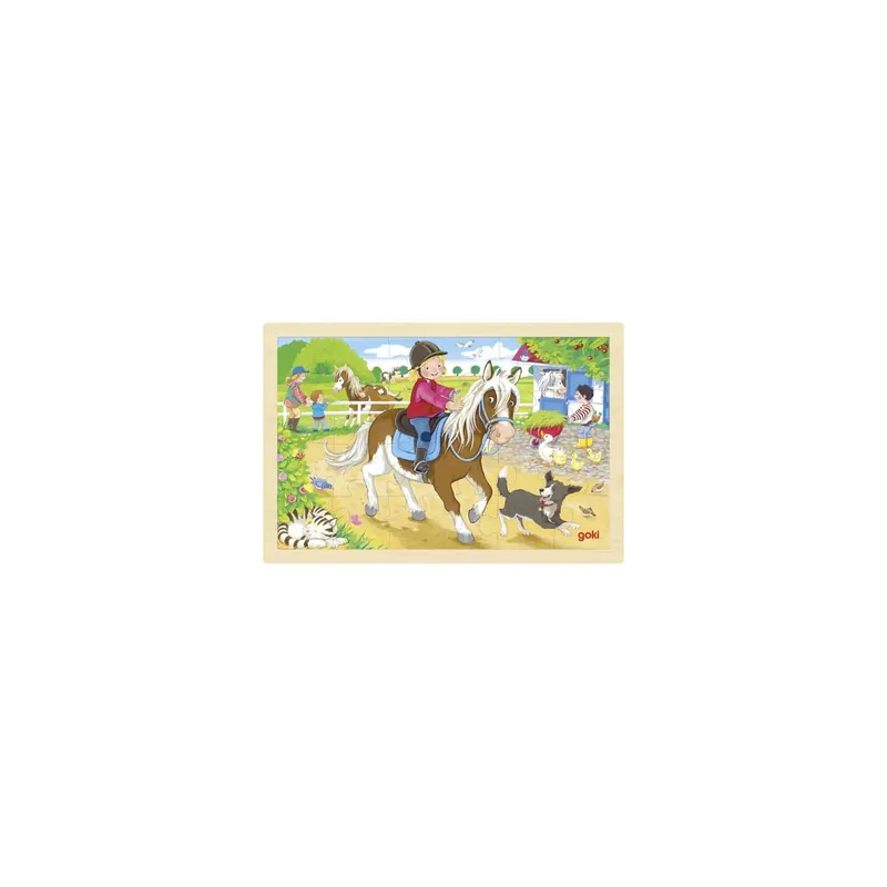 Puzzle Poneys club et ferme - 24pcs - 30cm Goki 57415