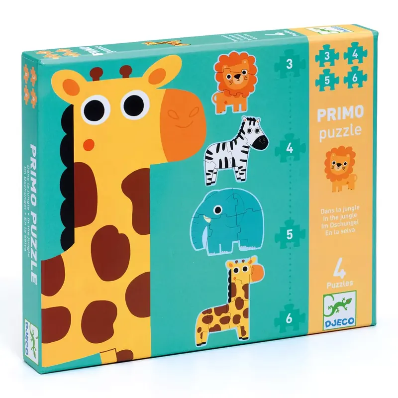 Puzzle Primo Dans la Jungle - 3-6 pièces