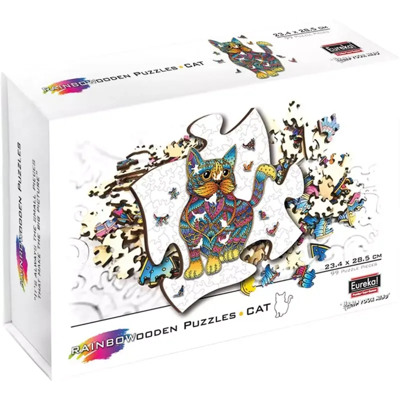 Puzzle Rainbowooden Chat - 99 pièces