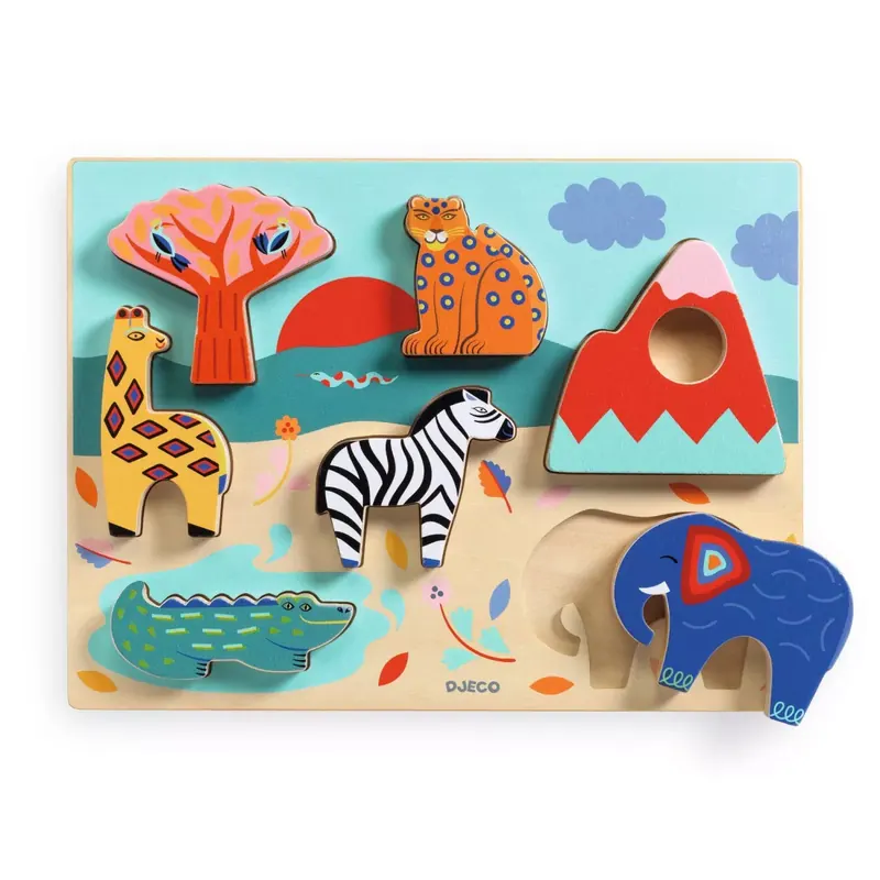Puzzle Relief Savana Story - 7 pièces