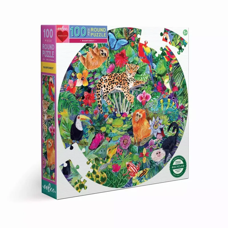 Puzzle Rond Forêt Tropicale - 100 pièces