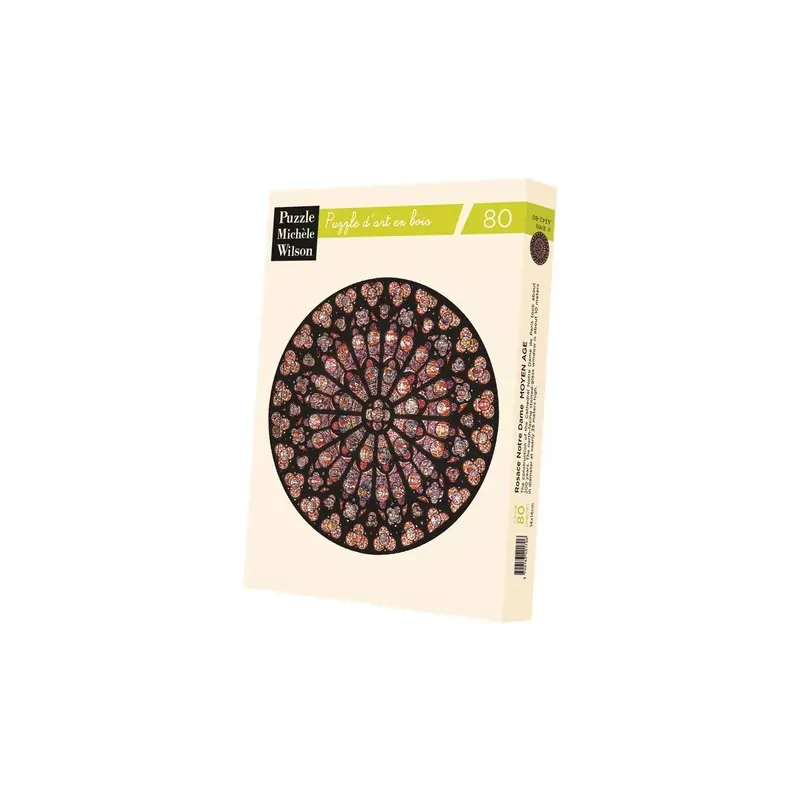 Puzzle Rond Rosace Notre Dame - 80 pièces