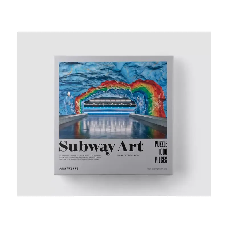 Puzzle Stockholm Subway Art Rainbow - 1000 pièces