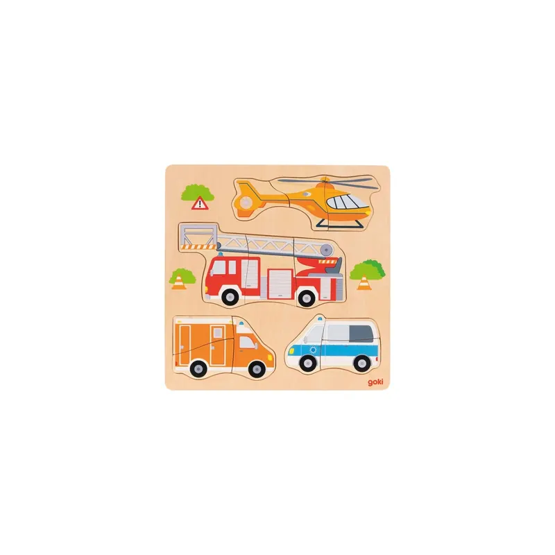 Puzzle, véhicules de secours Goki 57438 - 20pcs