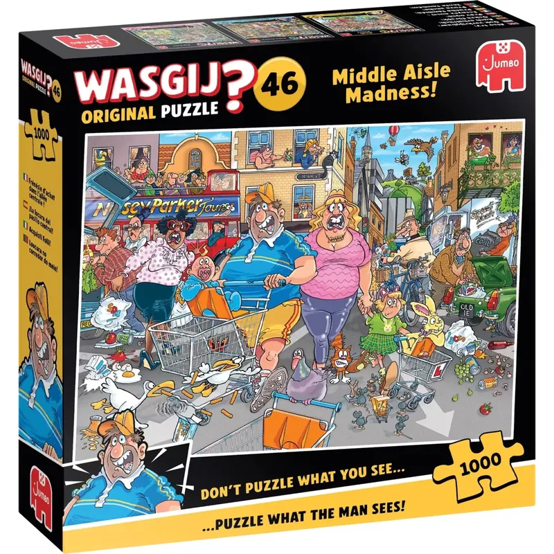 Puzzle Wasgij Original - 46 : Frénésie D’achat Dans L’allée Centrale ! - 1000 Pièces