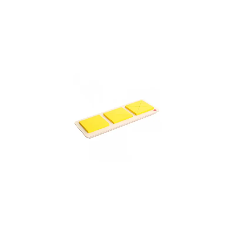 Puzzles des carrés jaunes (se divisent en triangles)- Matériel Montessori GAM 1MM273
