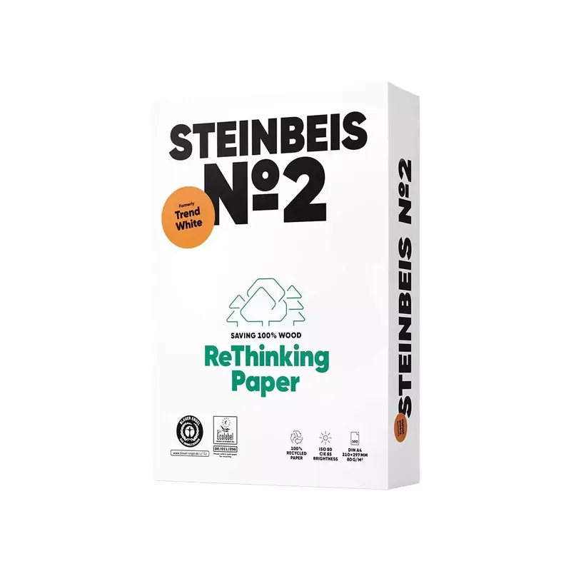 Ramette de papier recyclé Steinbeis «Trend White» A4 et A3 80g