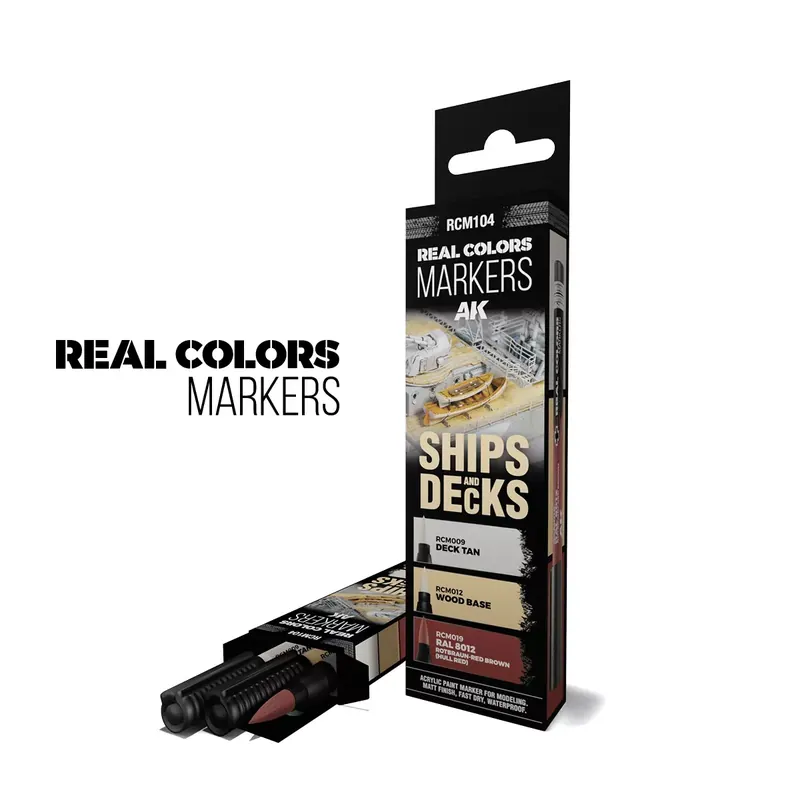Real Colors Markers Set : Ships & Decks - AK Interactive