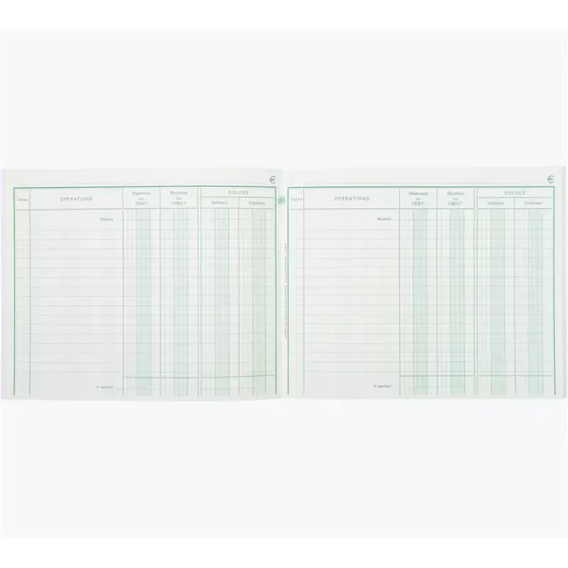 Registre de Compte 16x19,5cm - 40 Pages en Papier 110g/m2