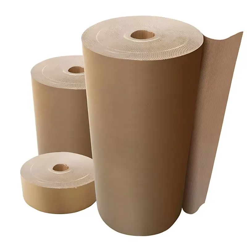 Rouleau de carton ondulé gris 60 cm × 70 m - 80 g/m² ondulation C
