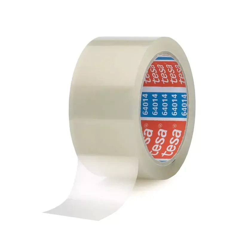 Ruban adhésif d'emballage tesa silencieux PP transparent 50 mm x 66 m