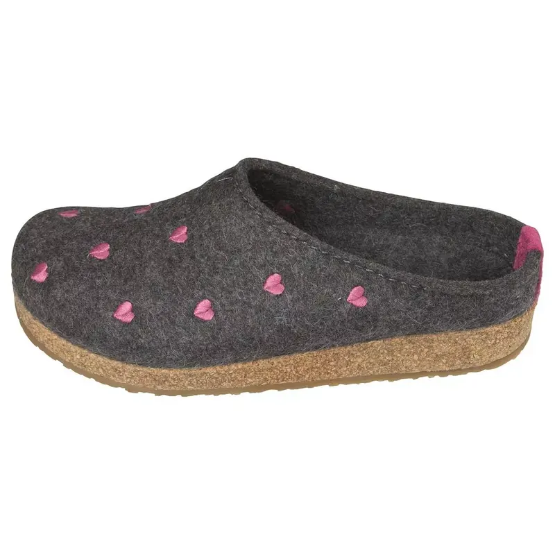 Sabots-chaussons feutre laine Grizzly