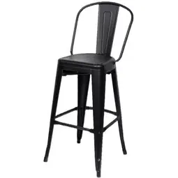 Set de 2 chaises hautes de bar, d'extérieur, en acier galvanisé, URBAN