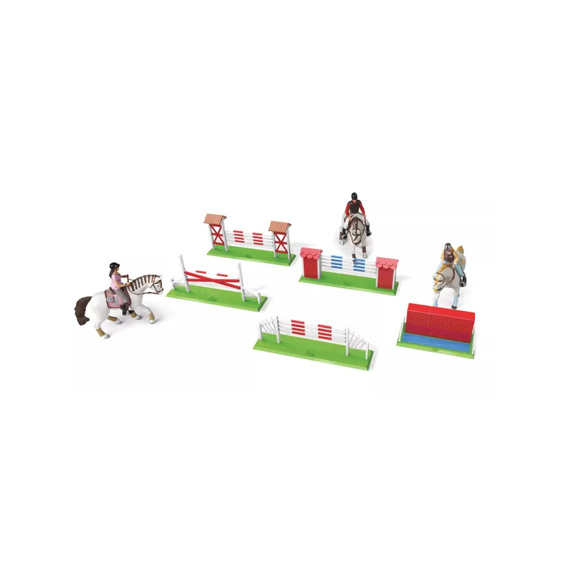 Set de concours équestre – Obstacles miniatures pour chevaux Papo