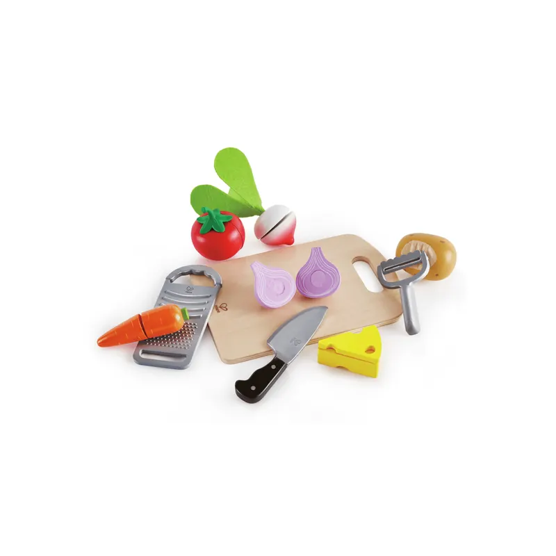 Set de Cuisine pour Enfants - Ustensiles et Légumes à Découper Hape