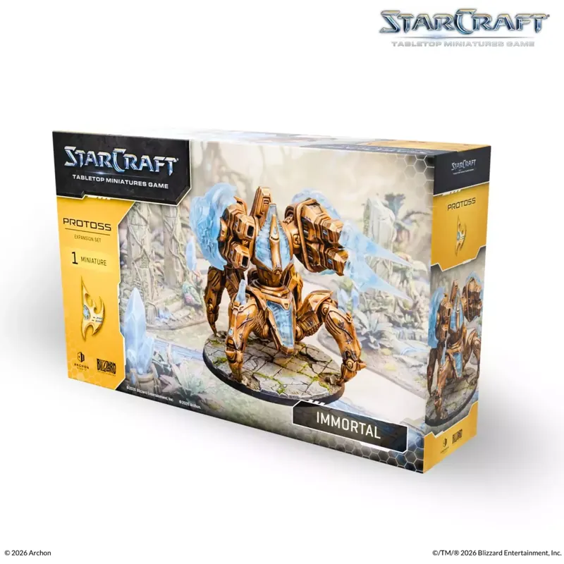 StarCraft - Tabletop Miniatures Game - Immortal - Protoss Expansion Set - Version Anglaise