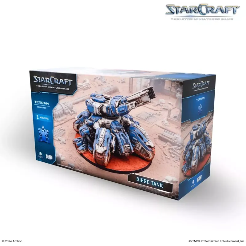 StarCraft - Tabletop Miniatures Game - Siege Tank - Terran Expansion Set - Version Anglaise