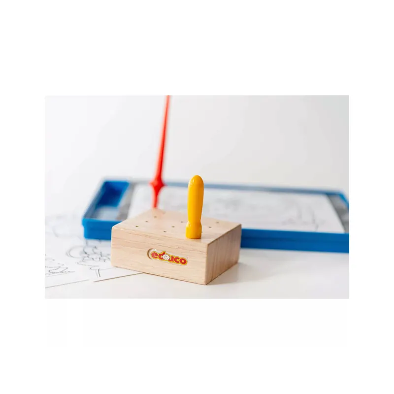 Support à Poinçons en Bois Naturel | Accessoire de Rangement Pratique pour la Classe