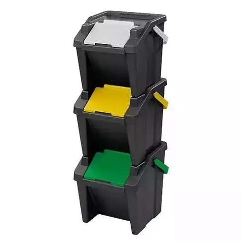 Système de tri des déchets "Tower", en plastique recyclé,  30 litres