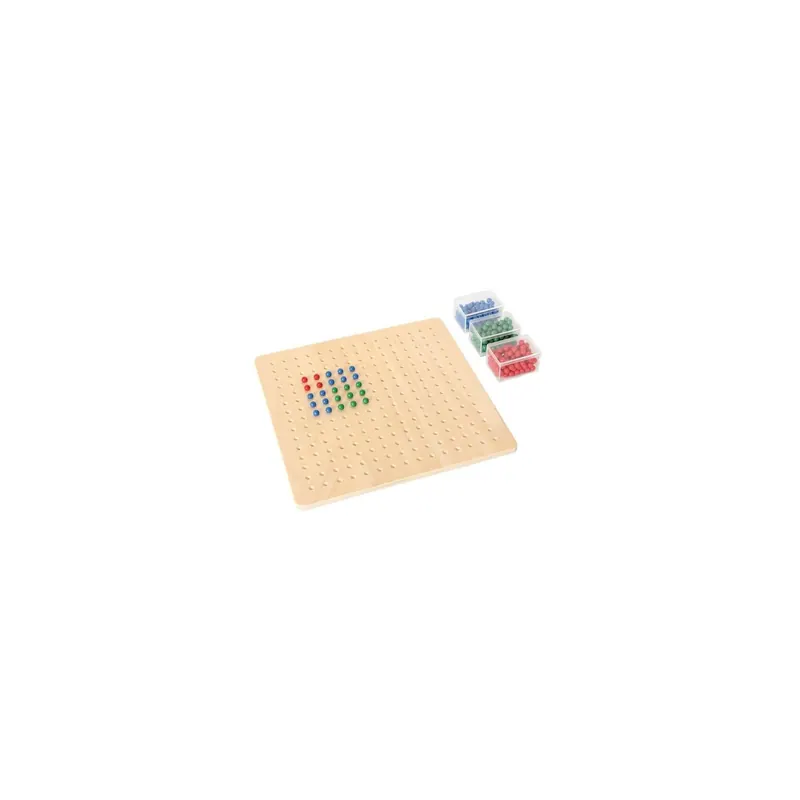 Tableau des Racines Carrées Montessori avec Perles Colorées