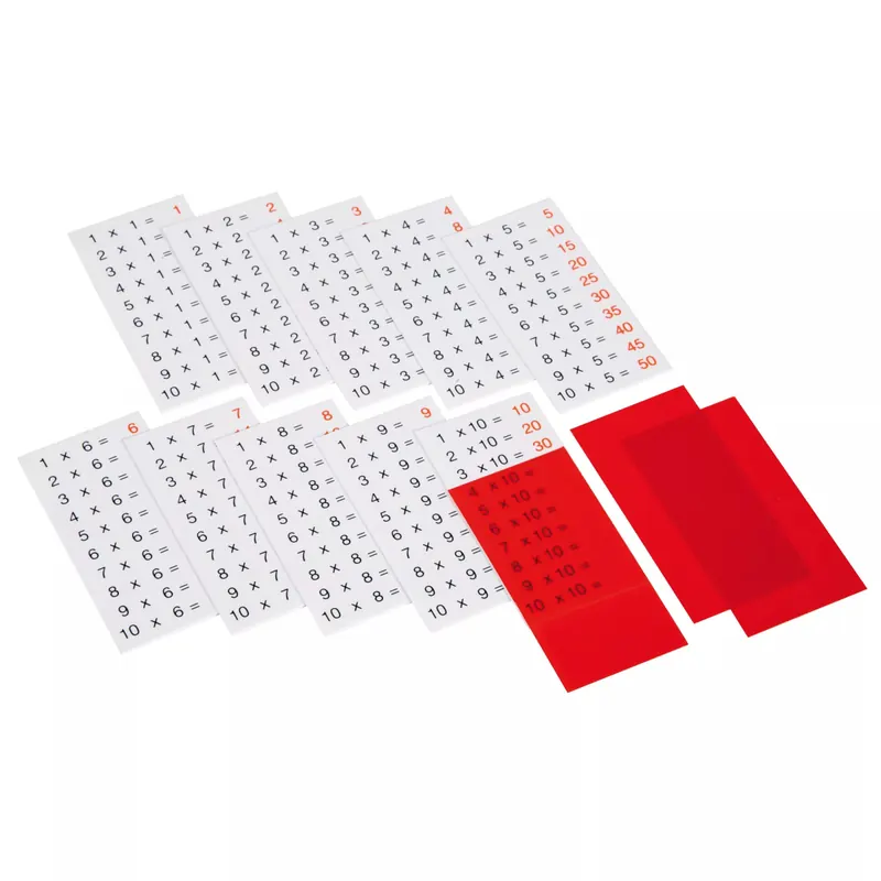 Tables Aide aux tables de multiplication auto correction - Jegro