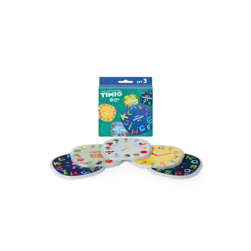 Timio : Jeu de disque Set 3 - Découvertes alphabet, légumes, temps, contes