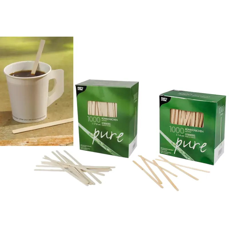 Touillettes en bois, gamme «pure»